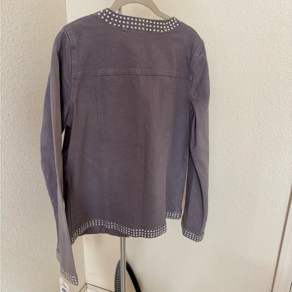 DG² by Diane Gilman Studded Jean Jacket | NWT | M - Picture 2 of 3
